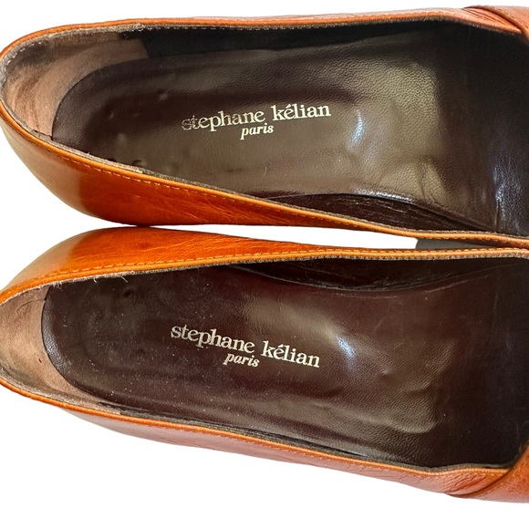 STEPHANE KELIAN Made in France Rust Orange Leather Flats * 6.5 UK | 8.5 - 9 US - Picture 3 of 13